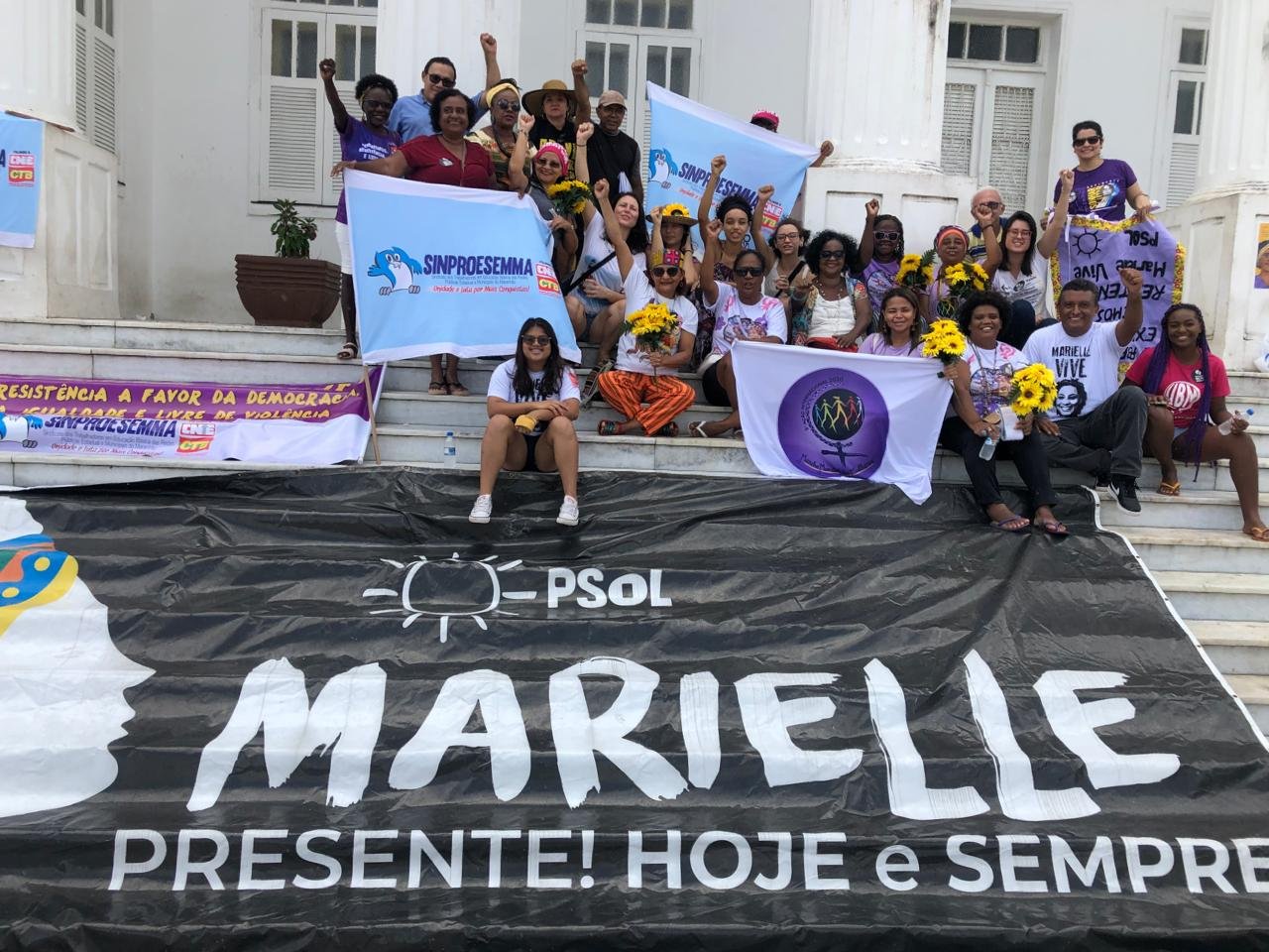 Sindoméstico do MA participa de ato pelos dois anos de morte de Marielle Franco e Anderson Gomes