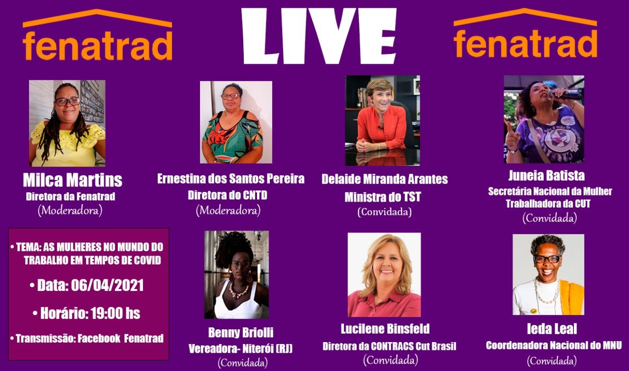 FENATRAD realiza série de lives em comemoração ao Dia Nacional das Trabalhadoras Domésticas