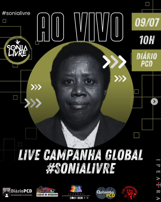 FENATRAD participa de live promovida pela Campanha Global #SoniaLivre
