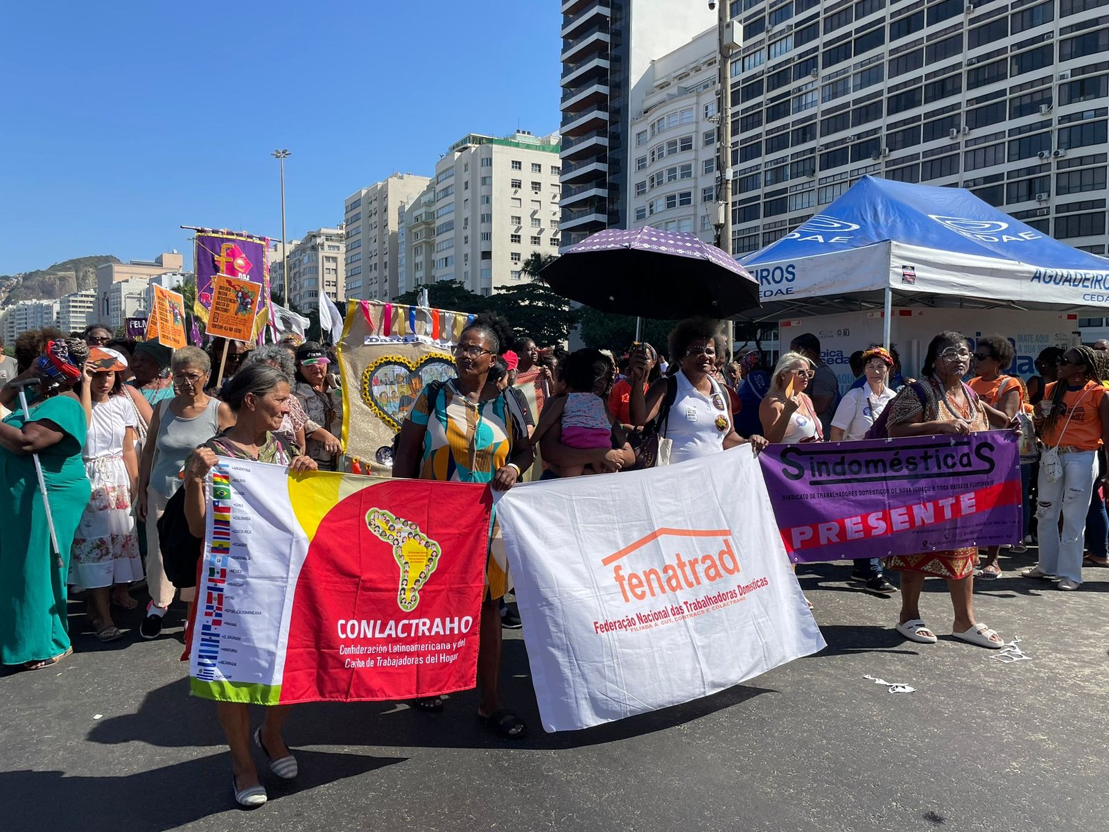 FENATRAD e CONLACTRAHO participam de Marcha das Mulheres Negras do Rio de Janeiro