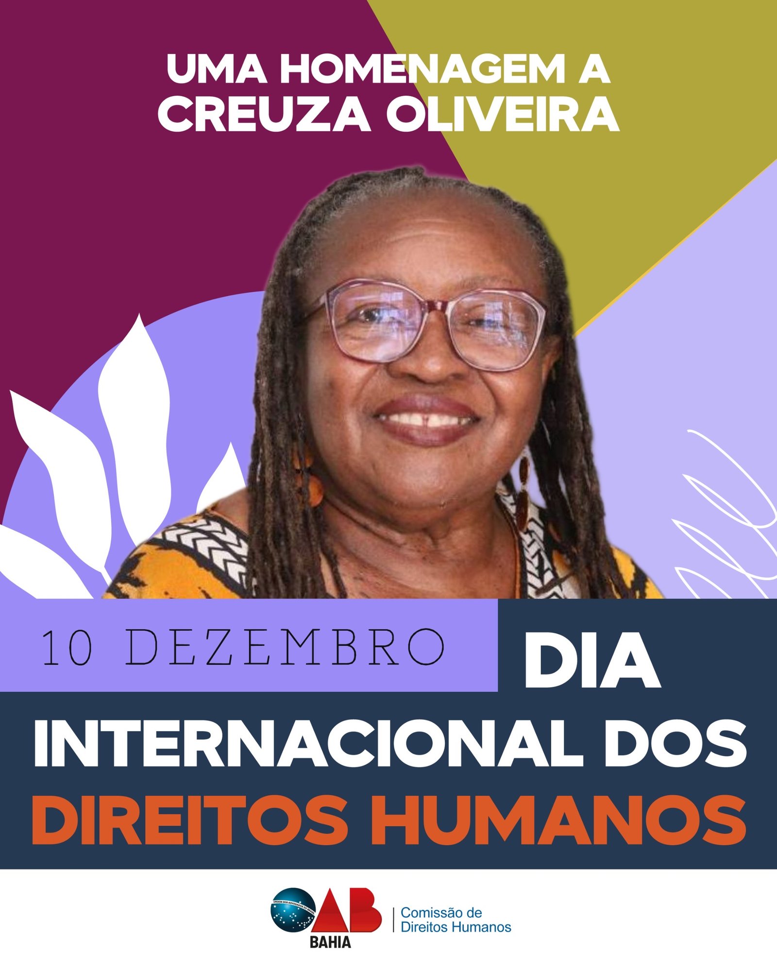 OAB homenageia liderança histórica das trabalhadoras domésticas no Dia dos Direitos Humanos